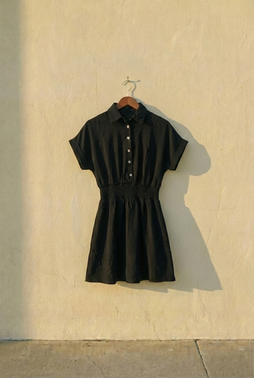 The Black Smocked Mini